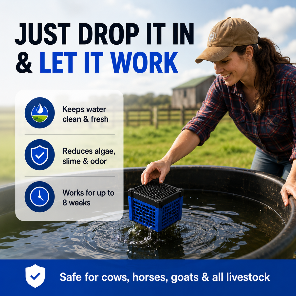 FreshTrough™ Livestock Water Purifying Cube