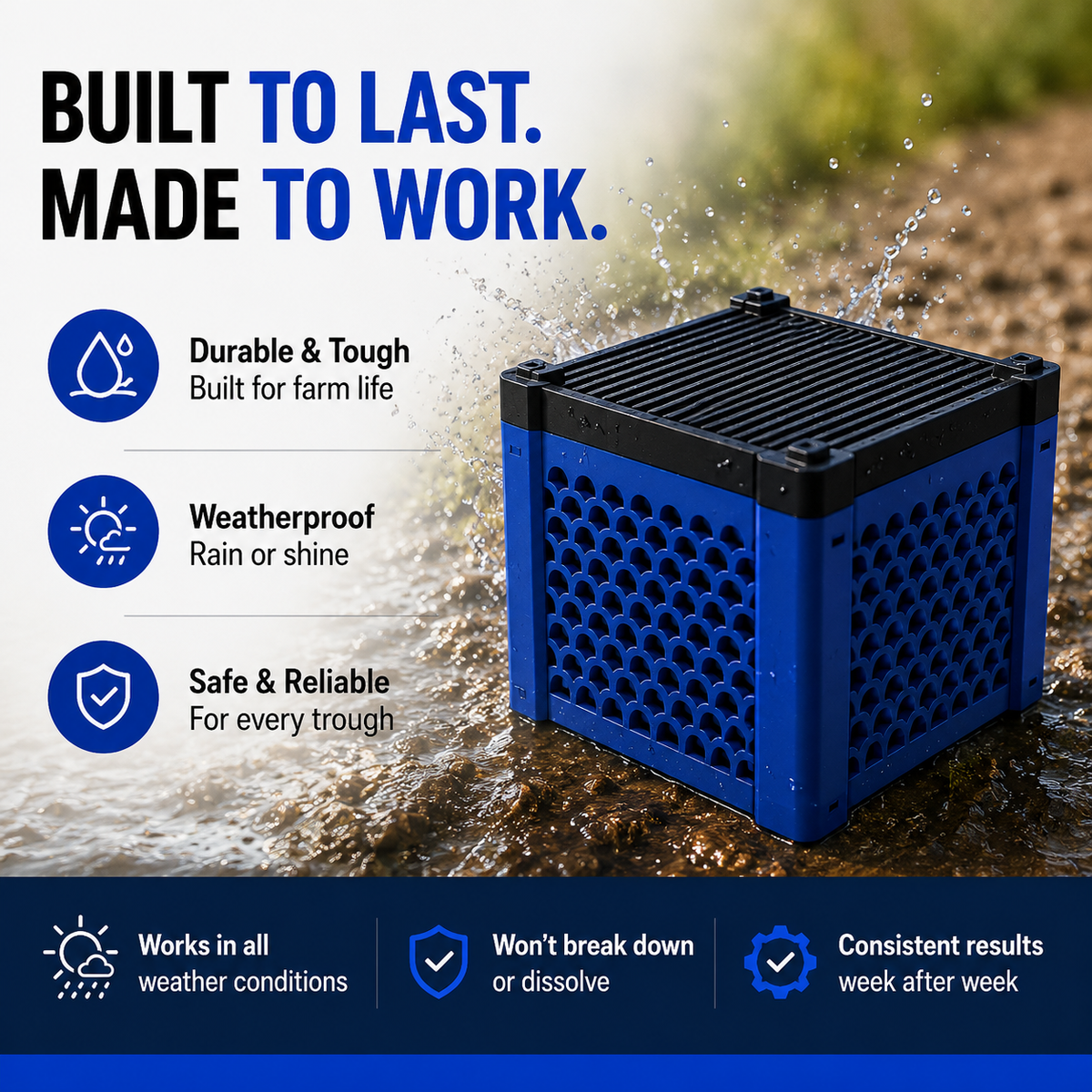 FreshTrough™ Livestock Water Purifying Cube