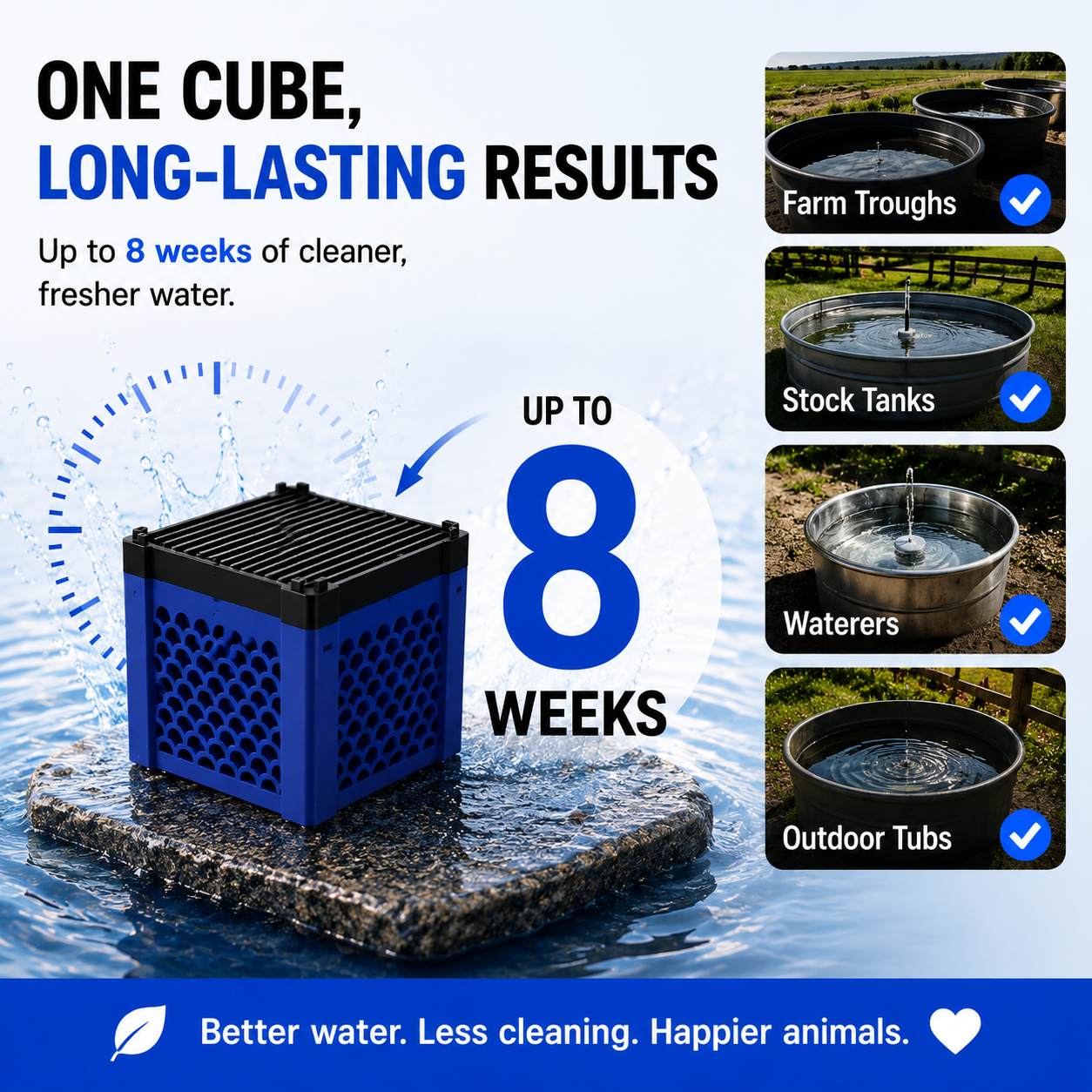 FreshTrough™ Livestock Water Purifying Cube