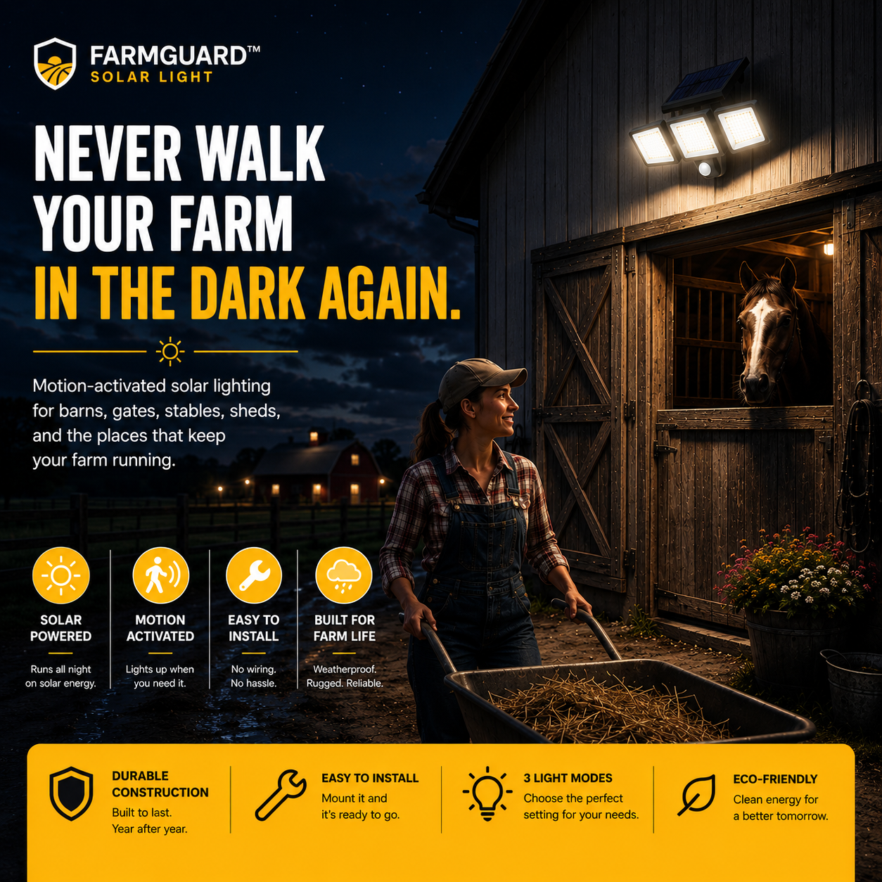 FarmGuard™ Smart Solar Light
