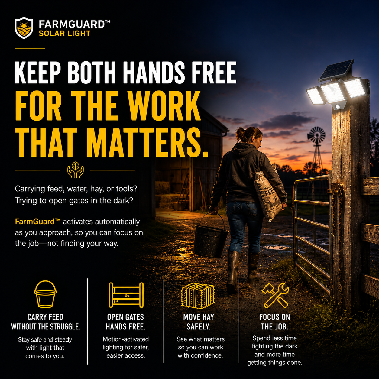 FarmGuard™ Smart Solar Light