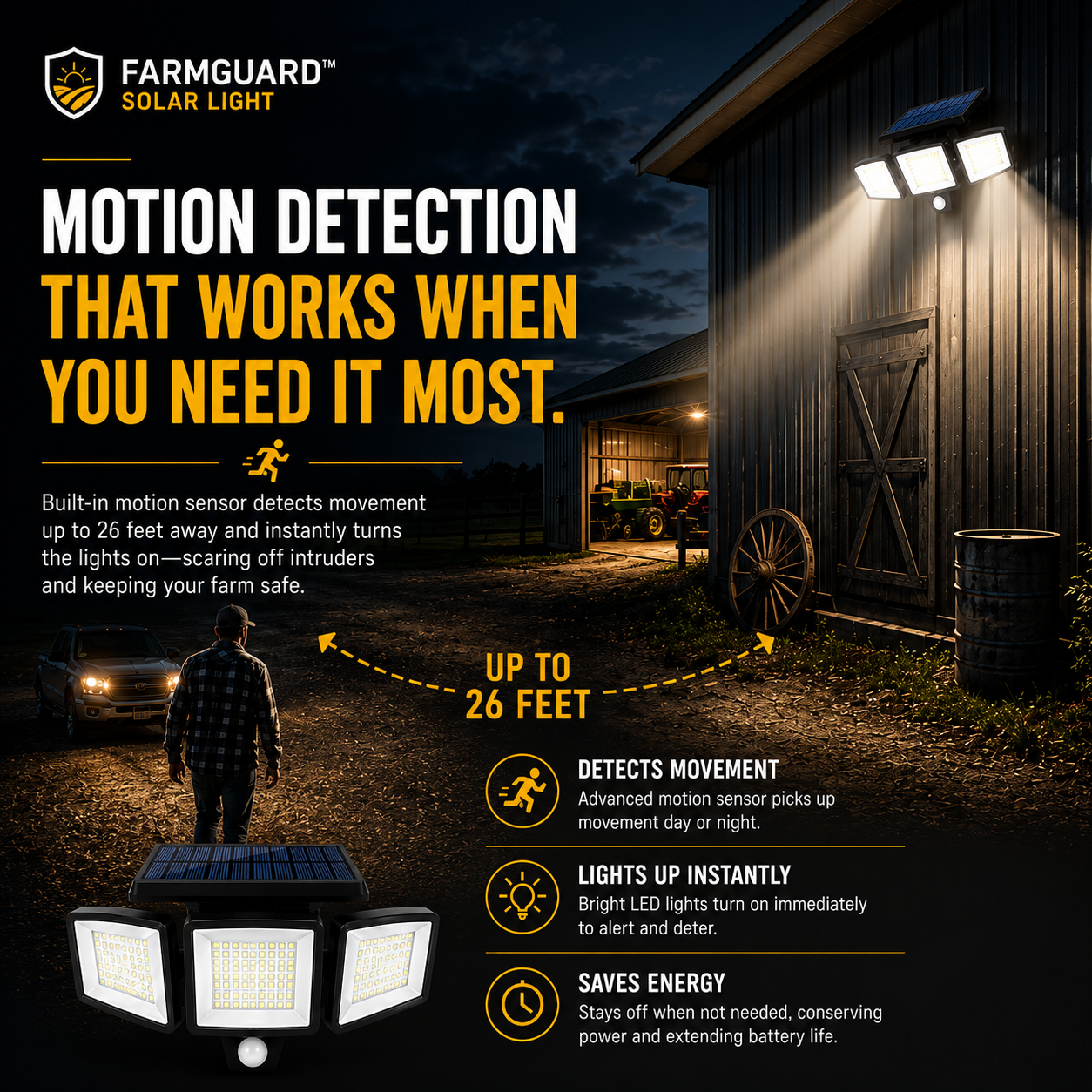FarmGuard™ Smart Solar Light